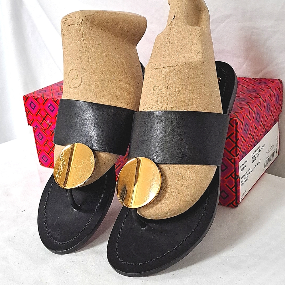 Tory Burch Calf Leather Sandal, Size 6 1/2